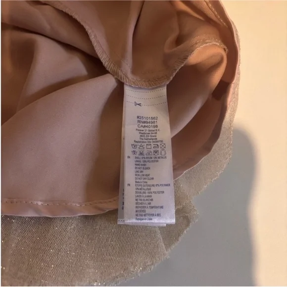 NWOT Forever 21 Women's Shimmering Rose Gold Prom Summer Dress Junior Small - Picture 7 of 8